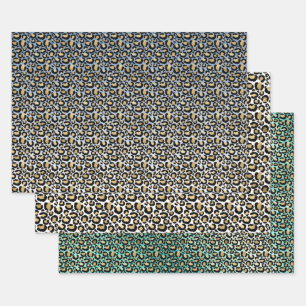 Ombre Leopard Prints Wrapping Paper Sheets