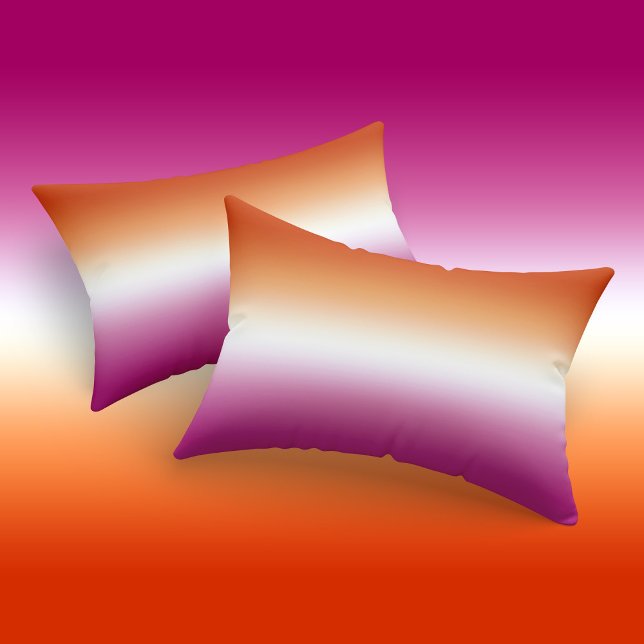Ombre Lesbian Pride Flag Orange Pink Gradient Pillow Case (Creator Uploaded)