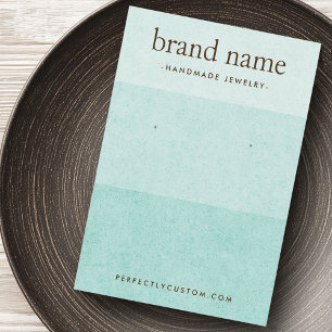 Ombre light aqua blue texture earring display card
