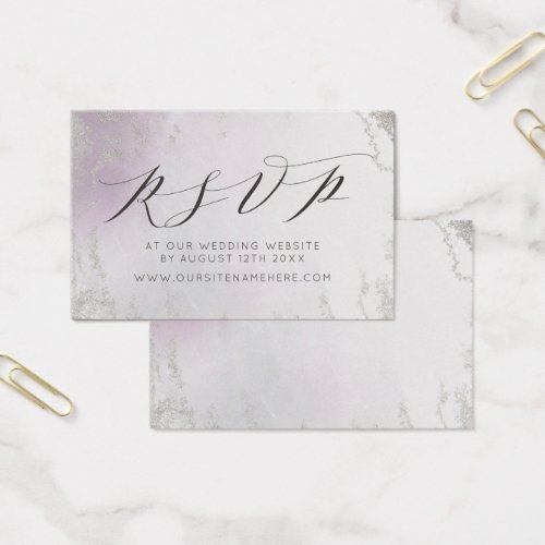 Ombre Light Purple Frost Website RSVP Insert Cards