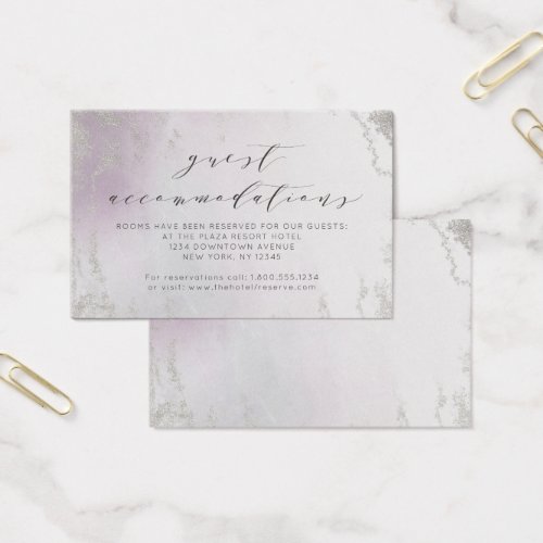 Ombre Light Purple Luxe Accommodations Insert Card