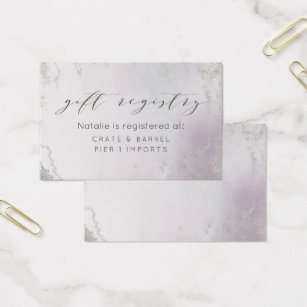 Ombre Light Purple Luxe Gift Registry Insert Card