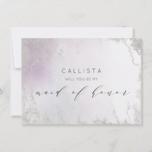 Ombre Light Purple Maid of Honor Proposal Card