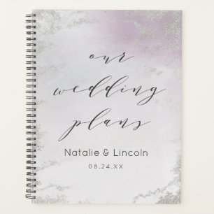 Ombre Light Purple Silver Foil Frosted Wedding Planner