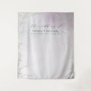 Ombre Light Purple Silver Photo Booth Backdrop