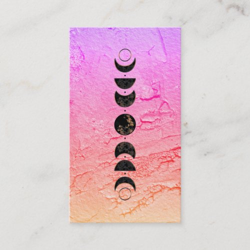  Ombre Lunar Cosmic Moon Phases Universe Shaman Business Card