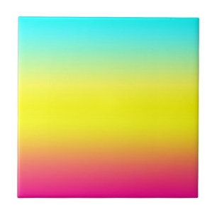 Ombre Magical Rainbow Unicorn Colors Ceramic Tile