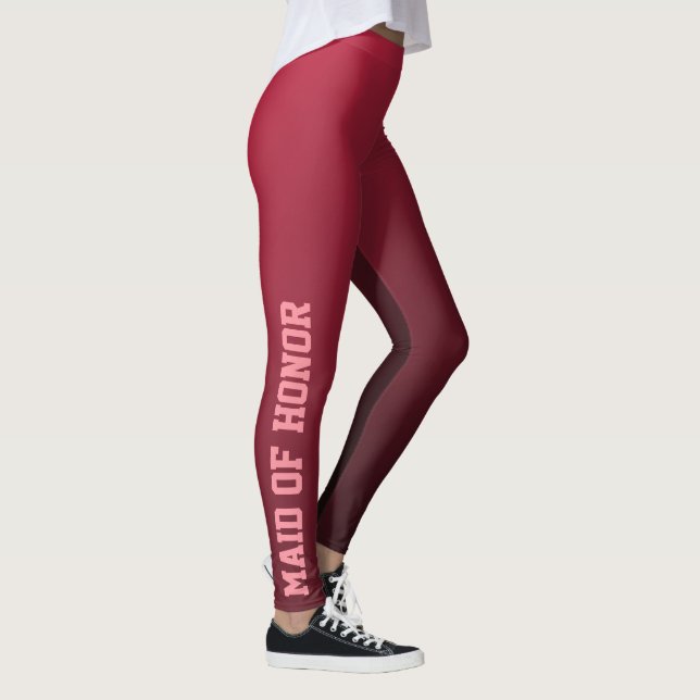 Ombre Maid of Honor Burgundy Leggings (Right)