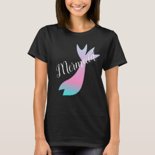Ombre Mermaid Tale Rainbow Pink Teal T-Shirt