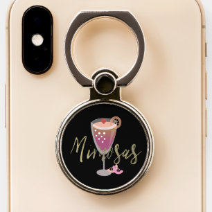 Ombre Mimosas Simulated Foil Lettering Phone Ring Stand