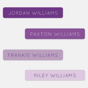 Ombre Minimalist School Item Kids' Labels