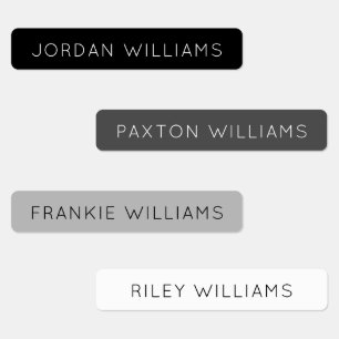 Ombre Minimalist School Item Kids' Labels