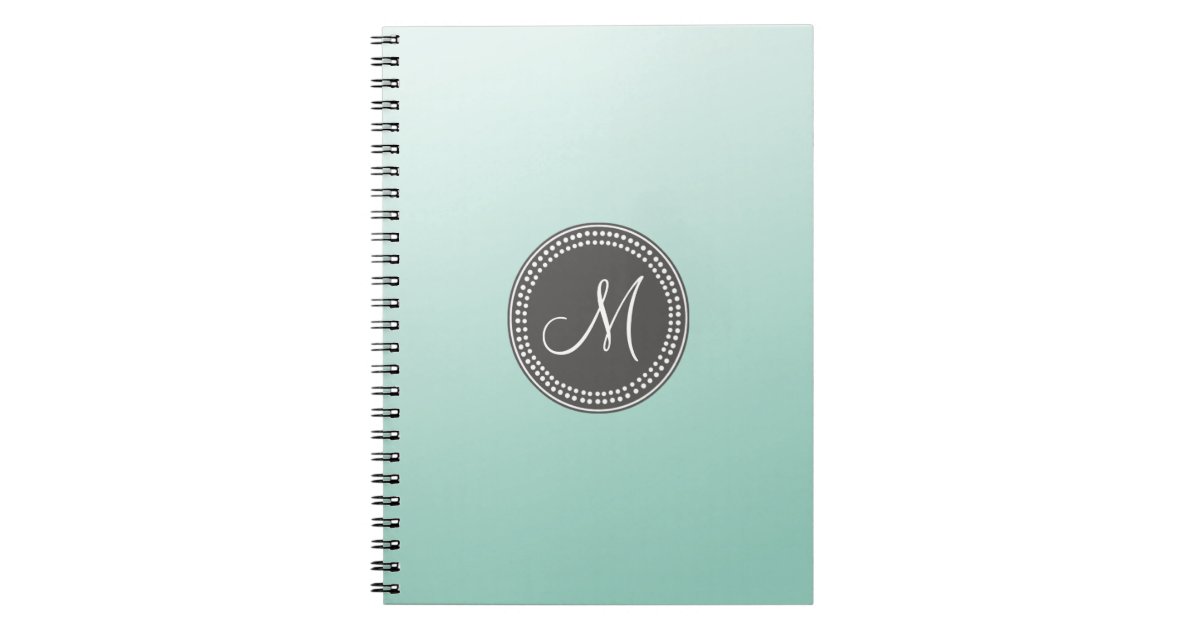 Ombre Mint Green Notebook | Zazzle