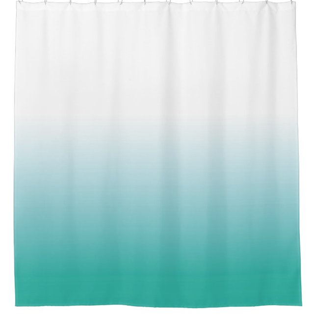 OMBRE MINT SHOWER CURTAIN (Front)