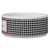 Ombre Monogram + Houndstooth Red Black & White Bowl (Right)