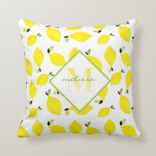 Ombre Monogram + Lemons Yellow + Green + White