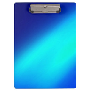 Ombre Moonlight Double Stripe blue turquoise Clipboard