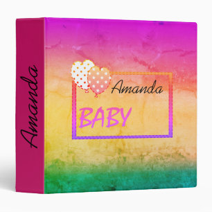 Ombre , multicolored 3 ring binder