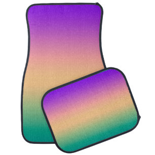 Ombre , multicolored car floor mat