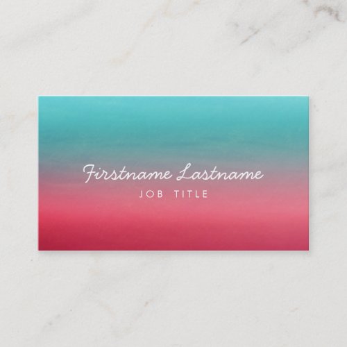 Ombre Networking Business Cards in Blue