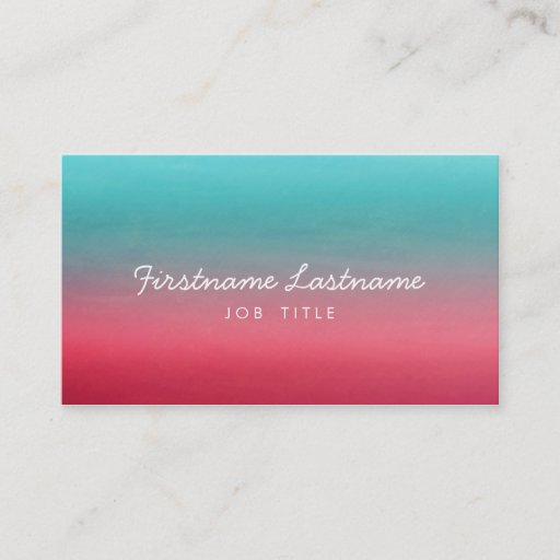 Customizable Ombre Networking Business Cards in Blue