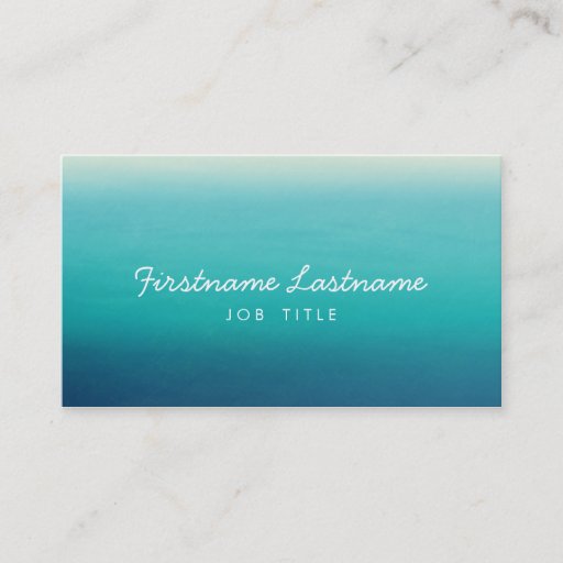 Customizable Ombre Networking Business Cards in Blue