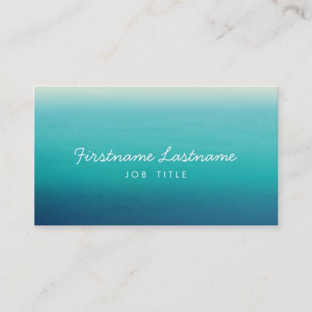 Ombre Networking Business Cards in Blue (Front)