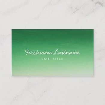 Ombre Networking Business Cards In Dark Green by rheasdesigns at Zazzle
