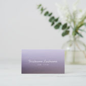 Ombre Networking Business Cards in Purple (Standing Front)