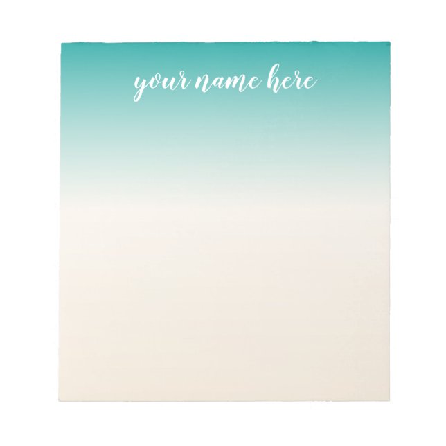 Ombre Notepad Personalized (Front)