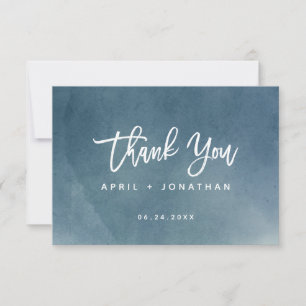 Ombre Nothing Fancy Just Love Brush Typography Thank You Card