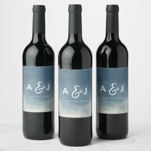 Ombre Nothing Fancy Just Love Brush Typography Wine Label