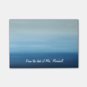 Ombre Ocean Personalized Post-it Notes by MarshallArtsInk at Zazzle