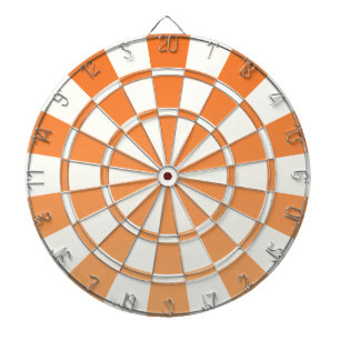 Ombre Orange And White Dartboard With Darts