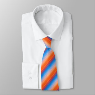 Ombre Orange Blue Sunset Neck Tie