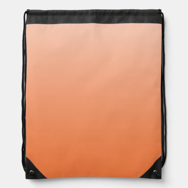 Ombre Orange Drawstring Backpack (Front)