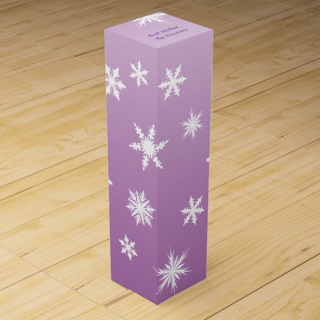 Ombre Orchid Holiday Wine Box (Front)