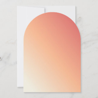 Ombre Peach and White Gradient Invitation