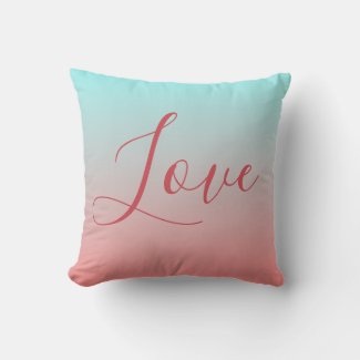 Ombre Pink and Blue Romantic Love