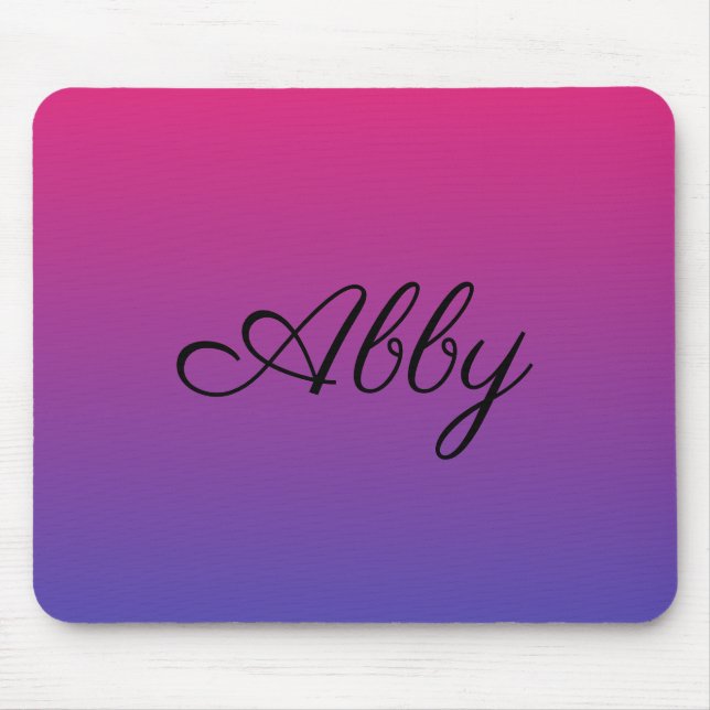 Ombre Pink and Purple Mouse Pad (Front)