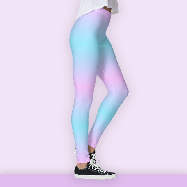 Ombré Pink and Turquoise Gradient Leggings (Creator Uploaded)