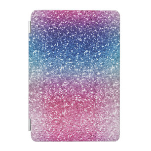 Ombre Pink Blue Glitter Wrapping Paper iPad Mini Cover