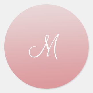 Ombre Pink Classic Round Sticker