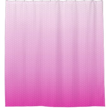 Ombre Pink Girly Gradient Hexagon Grid Shower Curtain by ShowerCurtain101 at Zazzle