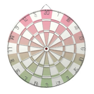 Ombre Pink Green And White Dartboard