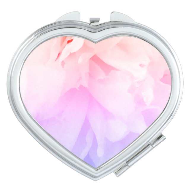 *~* Ombre Pink Lavender Peony Flower Photo Popular Compact Mirror (Front)