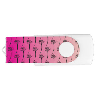 Ombre Pink Palm Tree Flash Drive