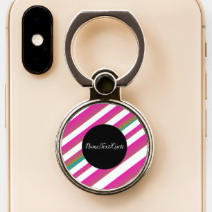 Ombre Pink Rainbow Stripes Phone Ring Stand