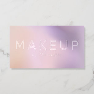 Ombre Pink Raised Spot Gloss Makeup UV Business Card