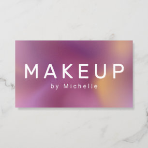 Ombre Pink Raised Spot Gloss Makeup UV Business Card